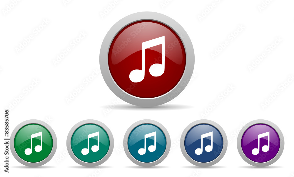 Poster music vector web icon set