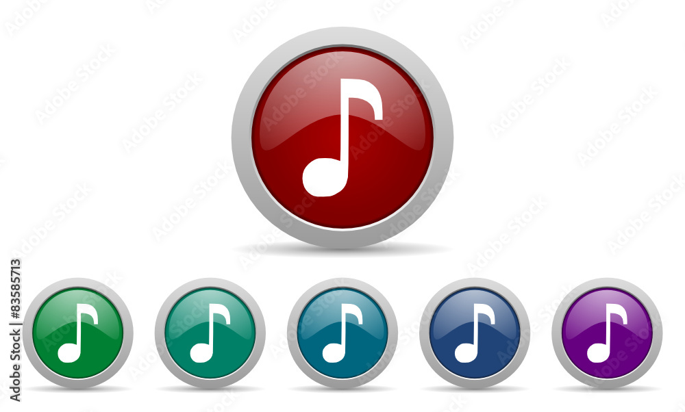 Poster music vector web icon set