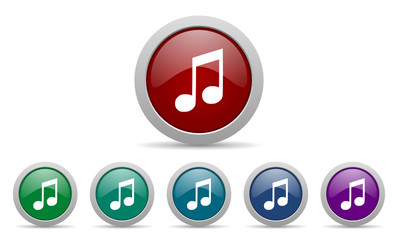 music vector web icon set