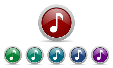 music vector web icon set