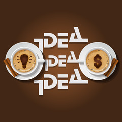 cappuccino cup with words idea