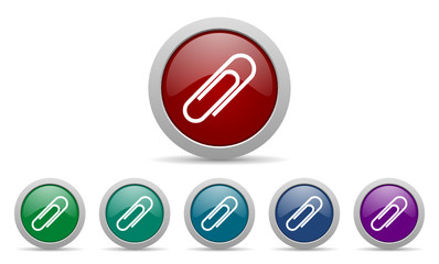 clip vector web icon set