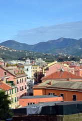 Naklejka na ściany i meble View on Sestri Levante village, Liguria, Italy