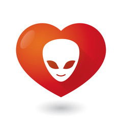 Heart icon with an alien face
