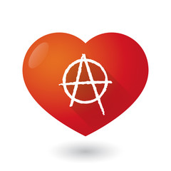 Heart icon with an anarchy sign