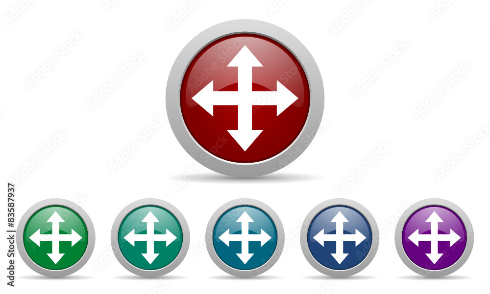 Aufkleber arrow vector web icons set