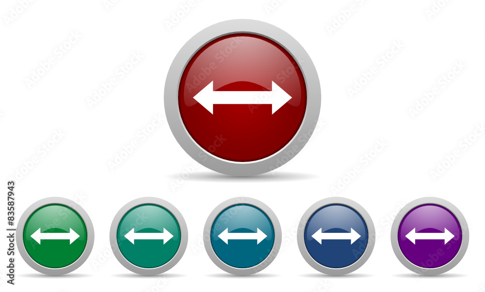 Aufkleber arrow vector web icons set
