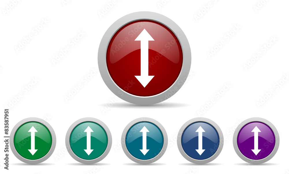 Aufkleber arrow vector web icons set