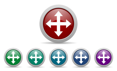 arrow vector web icons set