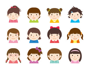 色んな髪型　女の子　アイコン