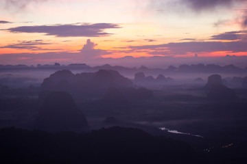 Beautiful sunrise in the morning