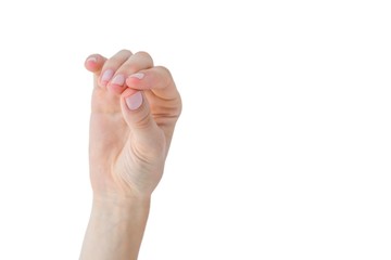 Hand pinching something