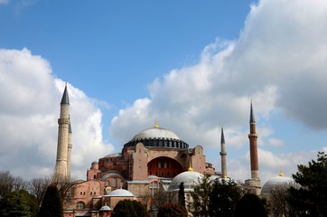 Fototapeta na wymiar Hagia Sophia basilica museum Istanbul Turkey