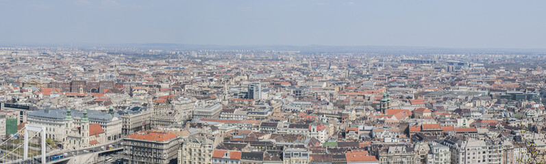 Fototapeta na wymiar Panoramic photo: Budapest cityscape