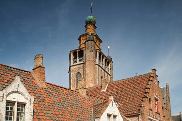 Fototapeta premium Turm der Jeruzalemkerk Brügge