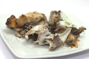 scarto ossa di pollo