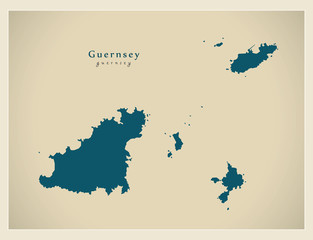 Modern Map - Guernsey GG