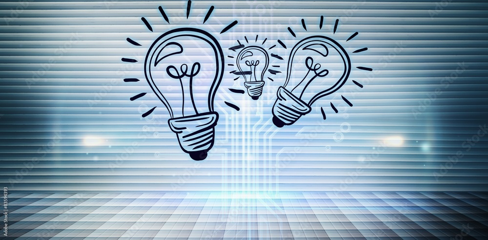 Poster composite image of light bulb