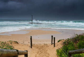Mona Vale Rockpool in a 3 metre swell