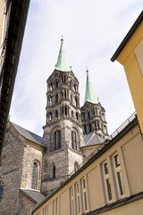 Fototapeta na wymiar Towers of cathedral Bamberg