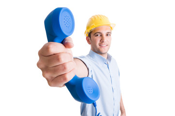 Engineer or architect contact concept