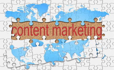 jigsaw reveal Content Marketing words
