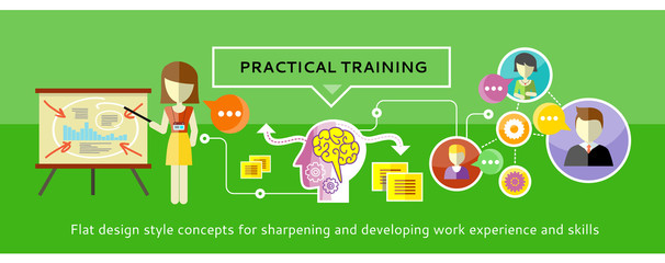 Fototapeta na wymiar Practical Training Concept