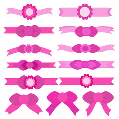 Pink ribbon, pink bow at 13