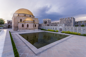 Internal yard with pool in Rabat fortress in Georgia