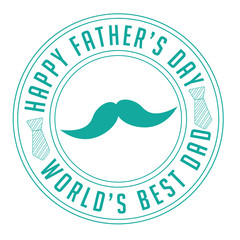 Happy Fathers Day mustache insignia