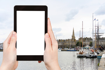 tourist photographs of Saint-Malo city in Brittany