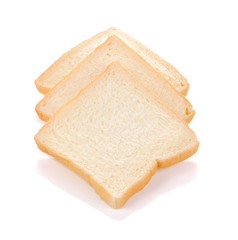 sliced bread isolated on white background
