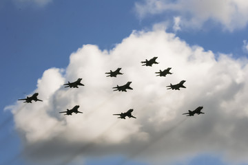Combat flight in enemy territory