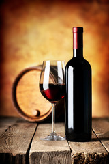 Wine on wooden table © Givaga