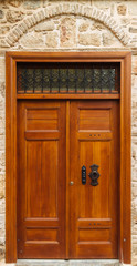 Obraz premium An antique wooden door.