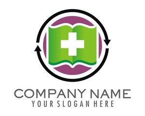 book healty medicine logo image vector