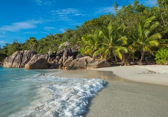 Aluminium Prints Tropical beach Tropical island beach Anse Lazio, Praslin, Seychelles