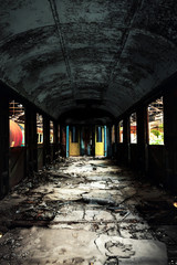 Fototapeta premium Industrial carriage interior