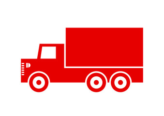 Truck icon on white background