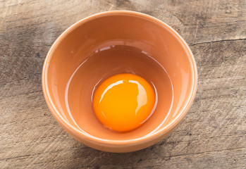 nutrient egg in a ceramic bolw