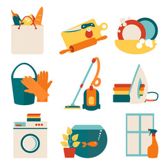 House work concept vector illustration. 