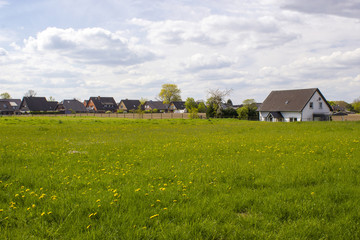 Fototapeta na wymiar German countryside landscape, Lower Rhine Region