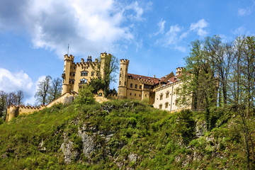 Fototapeta na wymiar Hohenschwangau castle in the Bavarian Alps, Germany