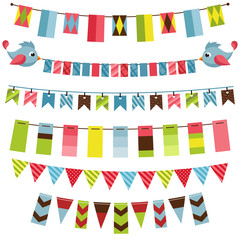 Obraz premium bunting and garland set