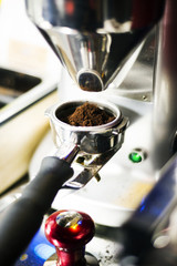 classic coffee bean grinder detail