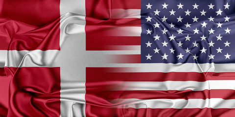 Obraz premium USA and Denmark.