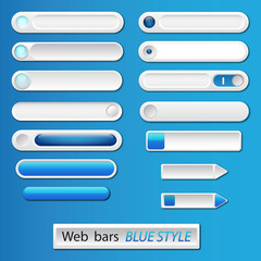 Bottoni e segnaposto web - Blue style