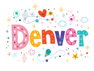 Denver decorative type lettering text design