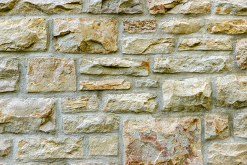 Old Stone Wall and Mortar Background Texture