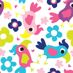 seamless parrot pattern vector illustration